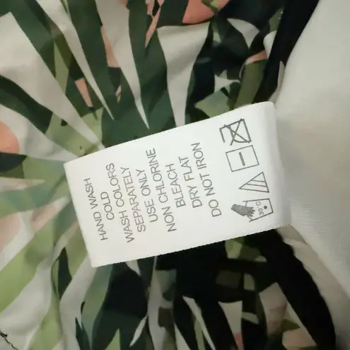 SWIMSUITS FOR ALL | High Waist Piped Swim Brief Bottoms Camo Leaves | Size 22 Black