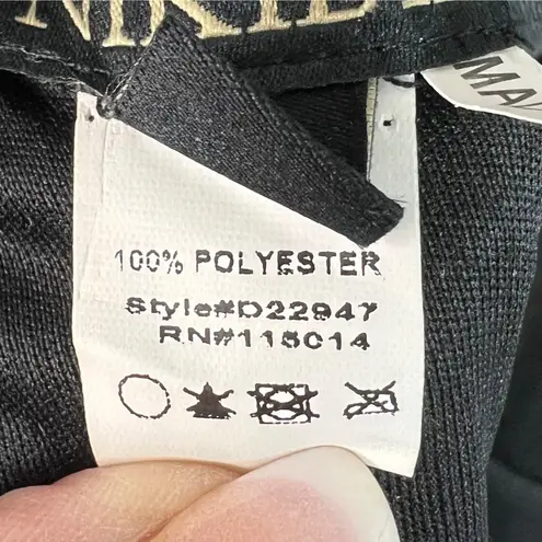 NIKIBIKI Black Lace Halter Cocktail Dress Size M Scalloped Hem