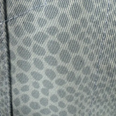 Denim & Co light blue spotted collared 3/4 sleeve jacket size small