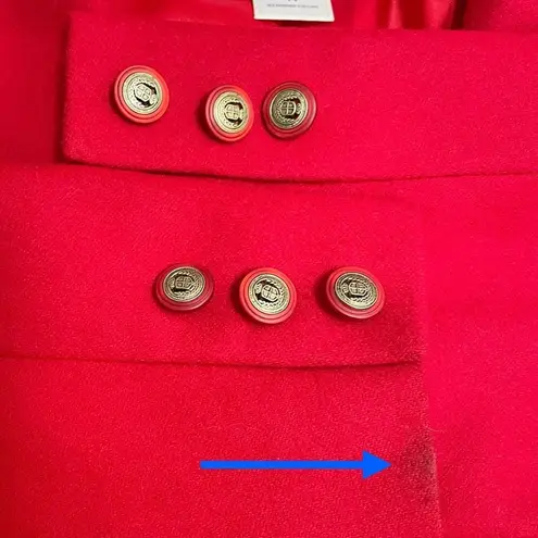 Pendleton Vintage Cherry Red Wool Blazer Womens Size 14 Oversized Preppy Classic