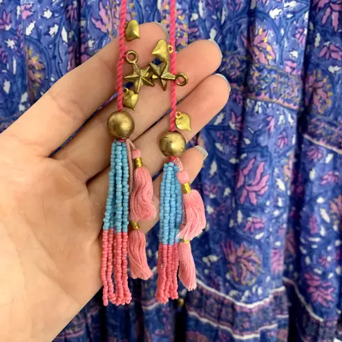 Bell Alicia Cameron Midi Dress Multi, Womens Large Blue