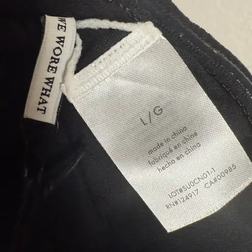 We Wore What Capri Blue Star Strapless One-Piece Tie Waist Blue Swimsuit L