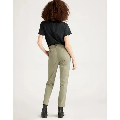 Quince Stretch Cotton Twill Girlfriend Chino Pants Side Stripe Olive Size 27