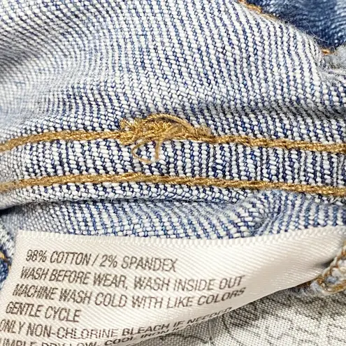 Wild Fable  Medium Wash Blue Denim High Rise Raw Hem Mom Jeans Women's Size 00