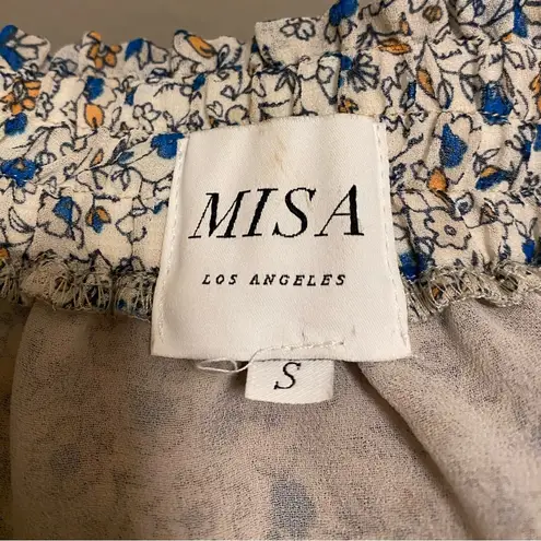 MISA Los Angeles Ruffle Tiered Floral Multicolor Mini Skirt Size S Made In USA