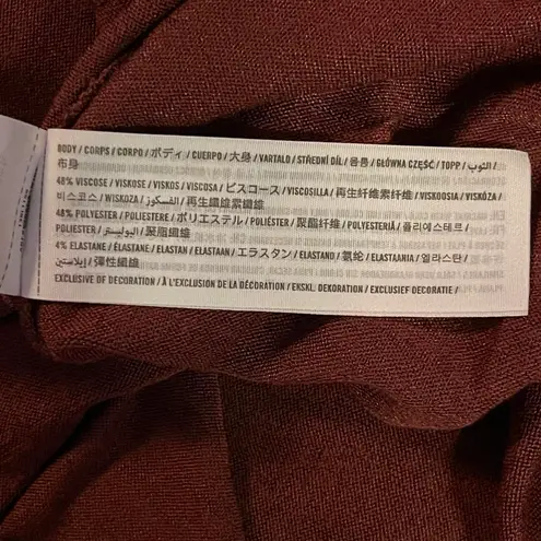 Abercrombie & Fitch NWT!  Burgundy Red Women’s V-neck Sweater Size Medium  - Image 6