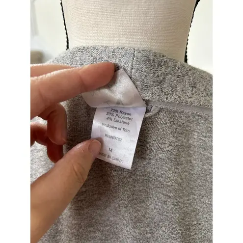 Natori Grey Marled Tie Waist Mid Length Robe Gray Size M