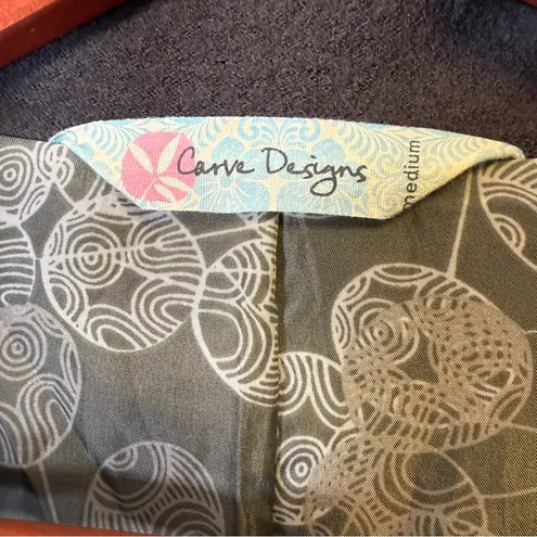 Carve Designs Gray Wool Blend Zip Front Knee Length Coat Women’s Size Medium