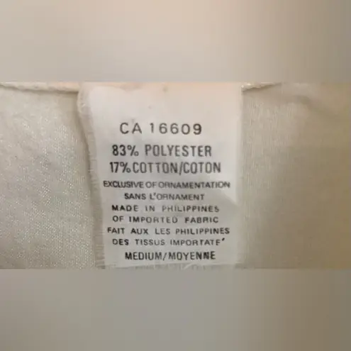 Vintage Barbizan Night gown / Night dress White Satin Lined Sz Medium NICE