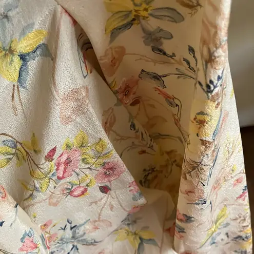 Vintage Silk Floral Wrap Dress Pink Size undefined