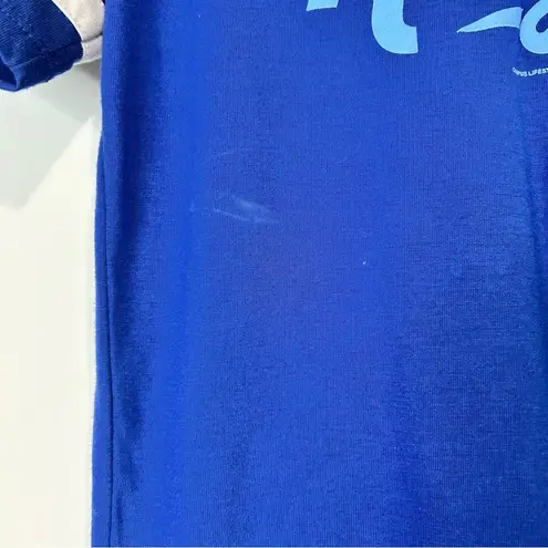 MLB Women’s Kansas City Royals Short Sleeve V Neck Shirt Blue Size Medium FLAW