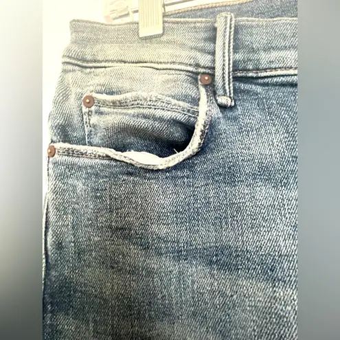 MOTHER Denim The Fly Cut Stunner Ankle Fray Jeans Night Sz 27 – Brand New Blue