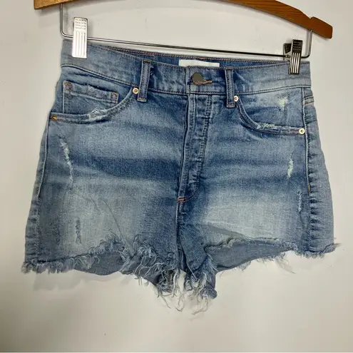 BKE Billie shorts denim distressed women’s size 25 casual raw hem trendy modern