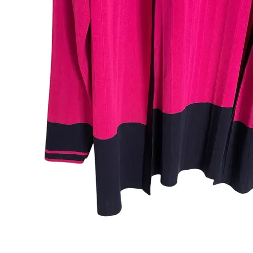 Misook Exclusively  Dark Pink Navy Cardigan Small