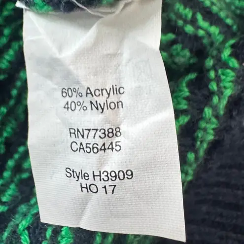 J.Crew Women's Navy Green Textured Knit Turtleneck Sweater Size M Size M