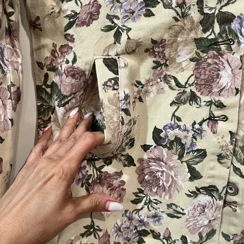 English Rose Floral Studded Jacket Size Small NWOT