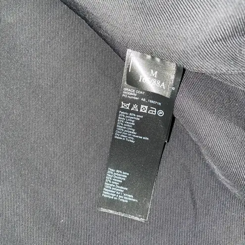 ALLSAINTS NWT Charcoal Gray Grace Ruffle Wool Coat