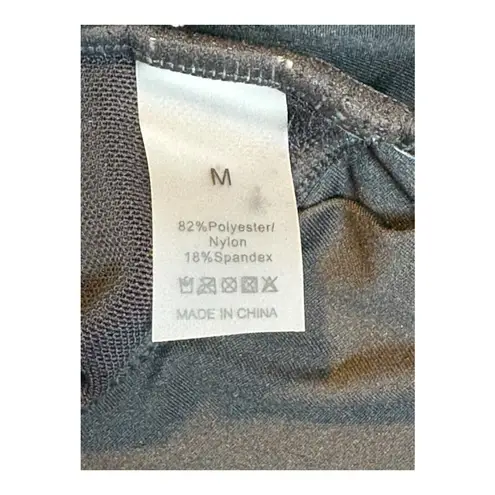 Aidonger Black One Piece Swimsuit Wrap Front Adjustable Straps Size Medium NWT