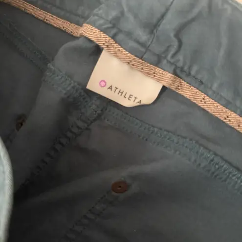 Athleta  Nopa Pants Teal Marine Organic Cotton Spandex Skinny Hike 30x31