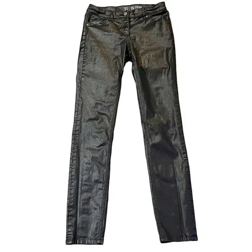 New York & Company Shiny Skinny Black Jeans Size 4