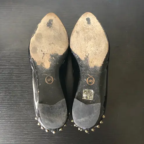 Alexander McQueen Patent Spiked Ballet Flats