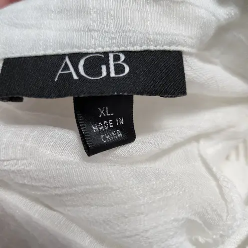 AGB coral gauze sleevwlwss dip dye tunic button down size xl