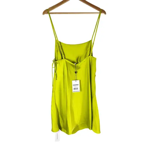 Rumored Meadow Slip Mini Dress Citron Size Large