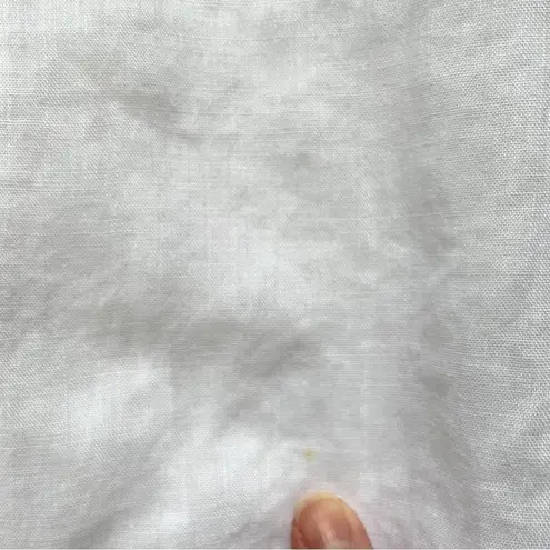 Vintage WEAVZ Linen Cut Work Sleeve Top White Size L