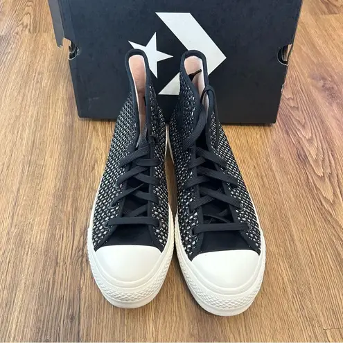 Converse  Ctas Lift Hi top black braided platform shoes sneakers women’s 8 new