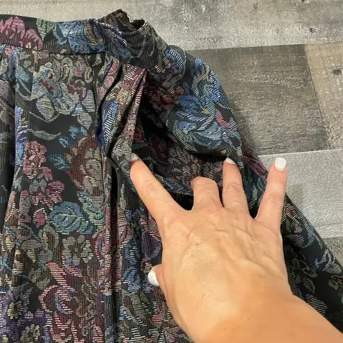 Jos. A. Bank Vintage Midi Skirt Floral Tapestry Design Pockets Women’s US sz 6