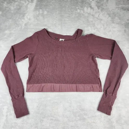Gymshark  Studio Sweater Berry Red Long Sleeve Crop Womens Size M Medium