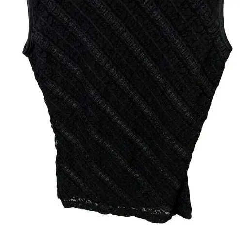 Classiques Entier Women's Black Lace Sleeveless Tank Top Size Small Y2K