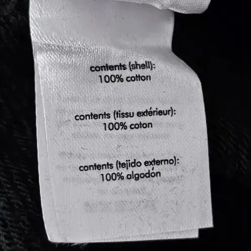 We Wore What NWT Cropped Half Zip Fleece Cotton Hoodie Long Sleeve S Black #3404