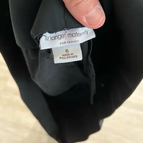 Liz Lange Maternity Lightweight Black Pants Stretchy Waist Womens 6