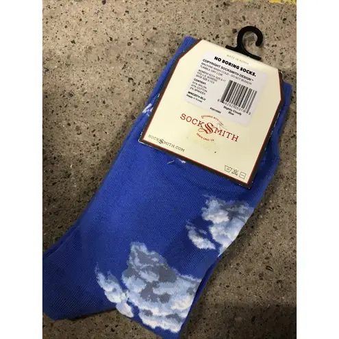 Socksmith Women's Crew Socks Slightly Cloudy Fun Novelty Footwear Blue