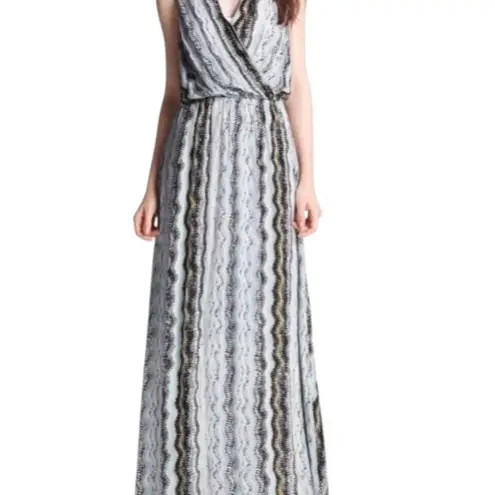 Ella Moss Sleeveless aqua brown cream chevron Maxi Dress resortwear Nordstrom