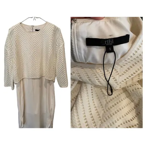 Tibi open-stitch overlay dress (S)