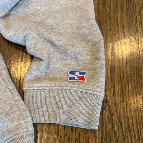 TNA Sweatfleece cropped Gray Hoodie size small EUC RARE!!