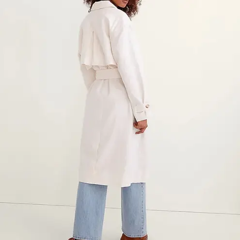 Madewell  Cotton-Linen Trench Coat in White NE394