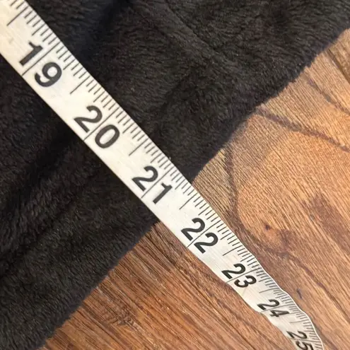 Lands End black plush cozy quarter snap pullover sweater xs Black