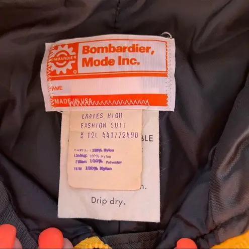 Vintage 70s Bombardier Mode Inc Ladies High Fashion Suit snow ski winter Black Size M