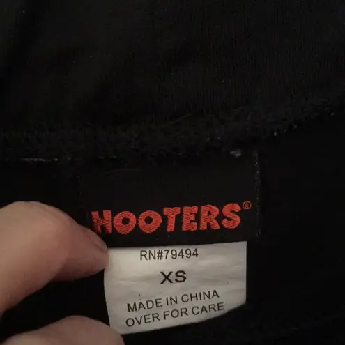 Hooters Girl Worn Uniform Tank & Shorts from New Orleans Louisiana Black Size XS