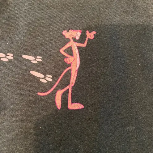 Pink Panther vtg dk gray flare leg low rise drawstring waist yoga pants. Size M. Size M