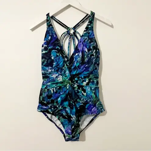 NEW Magicsuit Drew One Piece in Chanticleer Blue Green Size US 14