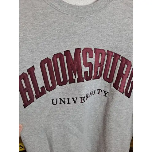 Heather Grey Bloomsburg University Game Day Crewneck Pullover Sweatshirt Size Gray Size M