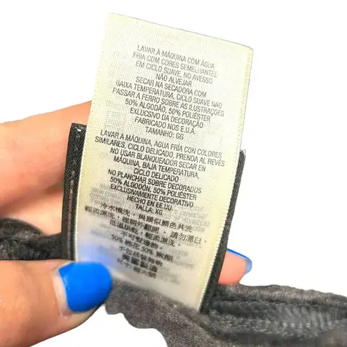 Harley Davidson Charcoal Gray Black Cheetah Print Tee Shirt Size XL