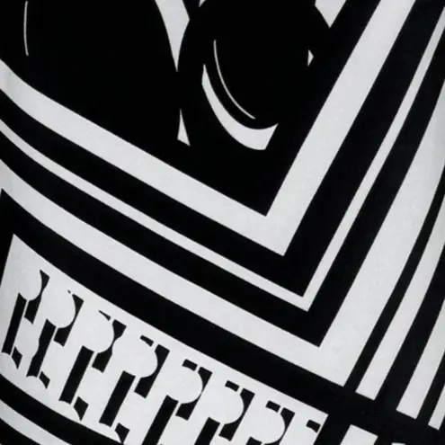 Joseph Ribkoff Shirt Womens 6 Black White Geometric Blouse Retro Edgy Artsy