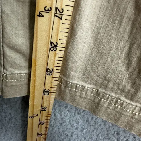 Lane Bryant  pants womens 18 tan vertical striped wide leg cotton office siren