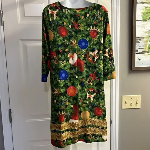 Dress Works Casual Christmas Tree with Ornaments Dress
