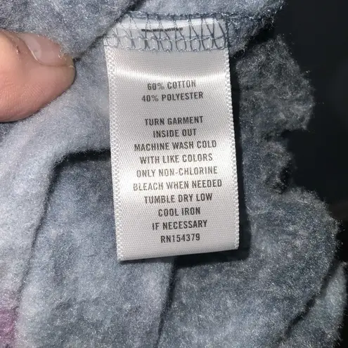 Aeropostale  Blue & Pink Tue Dye Cropped Long Sleeve High Neck Sweatshirt XS